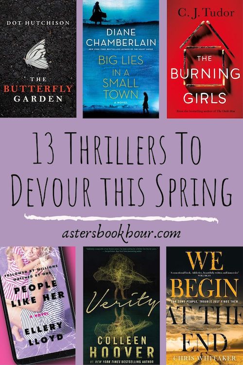 The pinterest image for 13 Thrillers To Devour This Spring.