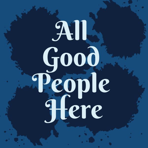 Aesthetic image for All Good People Here by Ashley Flowers book review.