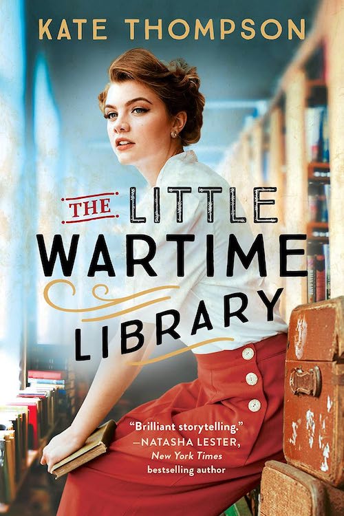 The Little Wartime Library by Kate Thompson book cover.