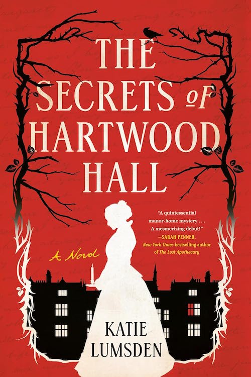 The Secrets of Hartwood Hall by Katie Lumsden book cover.